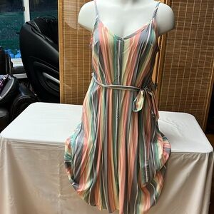 NWT Torrid Multi-Colored Vertical Stripe Dress